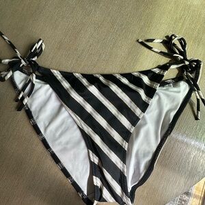 Victoria’s Secret swim Striped gold Black and White Bikini Bottom